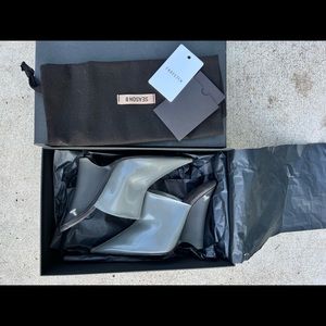 Season 8 smoke PVC wedge Mule pump 110MM size 39 YZ7117.023